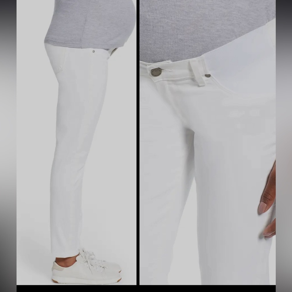 Paige MATERNITY Skyline Ankle Peg Jean 30 white